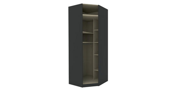 ECKSCHRANKKORPUS 91,1/242,2/91,1 cm  - Anthrazit, KONVENTIONELL, Holzwerkstoff (91,1/242,2/91,1cm) - Hom`in