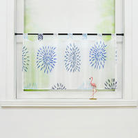 SCHEIBENGARDINE   120/45 cm   - Weiß/Hellblau, Basics, Textil (120/45cm)