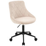 JUGENDDREHSTUHL  in Samt Beige, Schwarz  - Beige/Schwarz, KONVENTIONELL, Kunststoff/Textil (55/78-90/56cm) - Carryhome