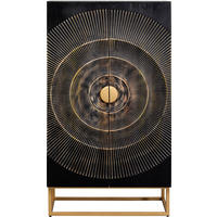 SCHRANK Braun, Goldfarben  76/140/30 cm  - Goldfarben/Braun, Design, Holz/Metall (76/140/30cm) - Kare-Design