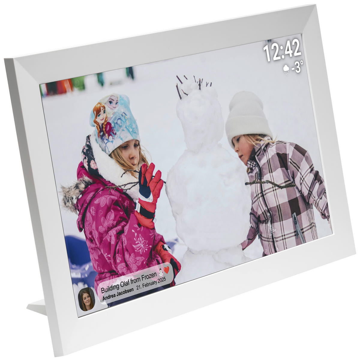 DIGITALER BILDERRAHMEN - Weiß, Design, Kunststoff (39,6/24,5/2,7cm) - DENVER