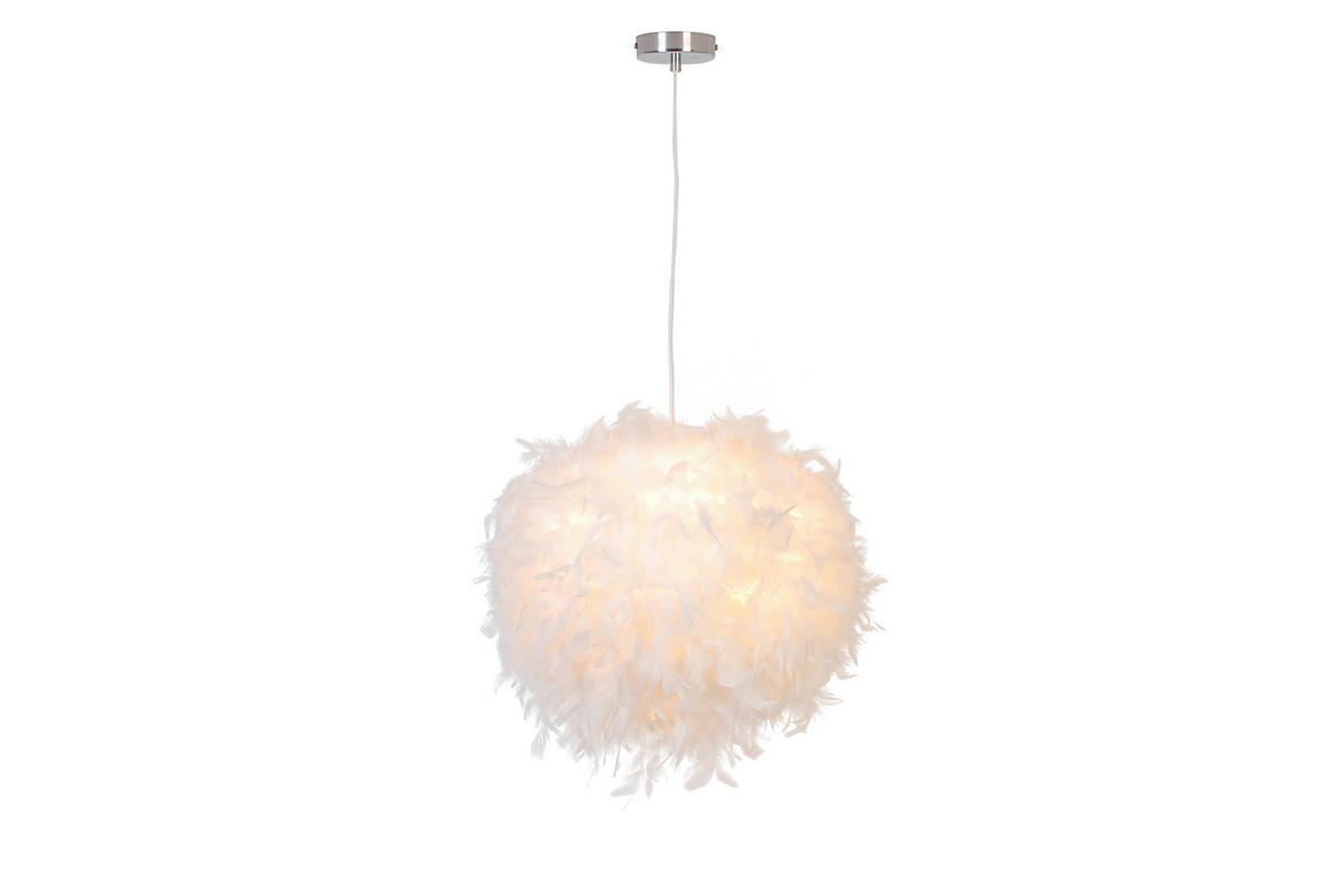 HÄNGELEUCHTE 45/145 cm   - Weiß, Trend, Kunststoff/Fell (45/145cm) - Novel