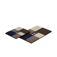 BADEMATTENSET Grund Braun 40x50/50x80 cm  - Braun, Basics, Kunststoff/Textil (40x50/50x80cm) - Grund