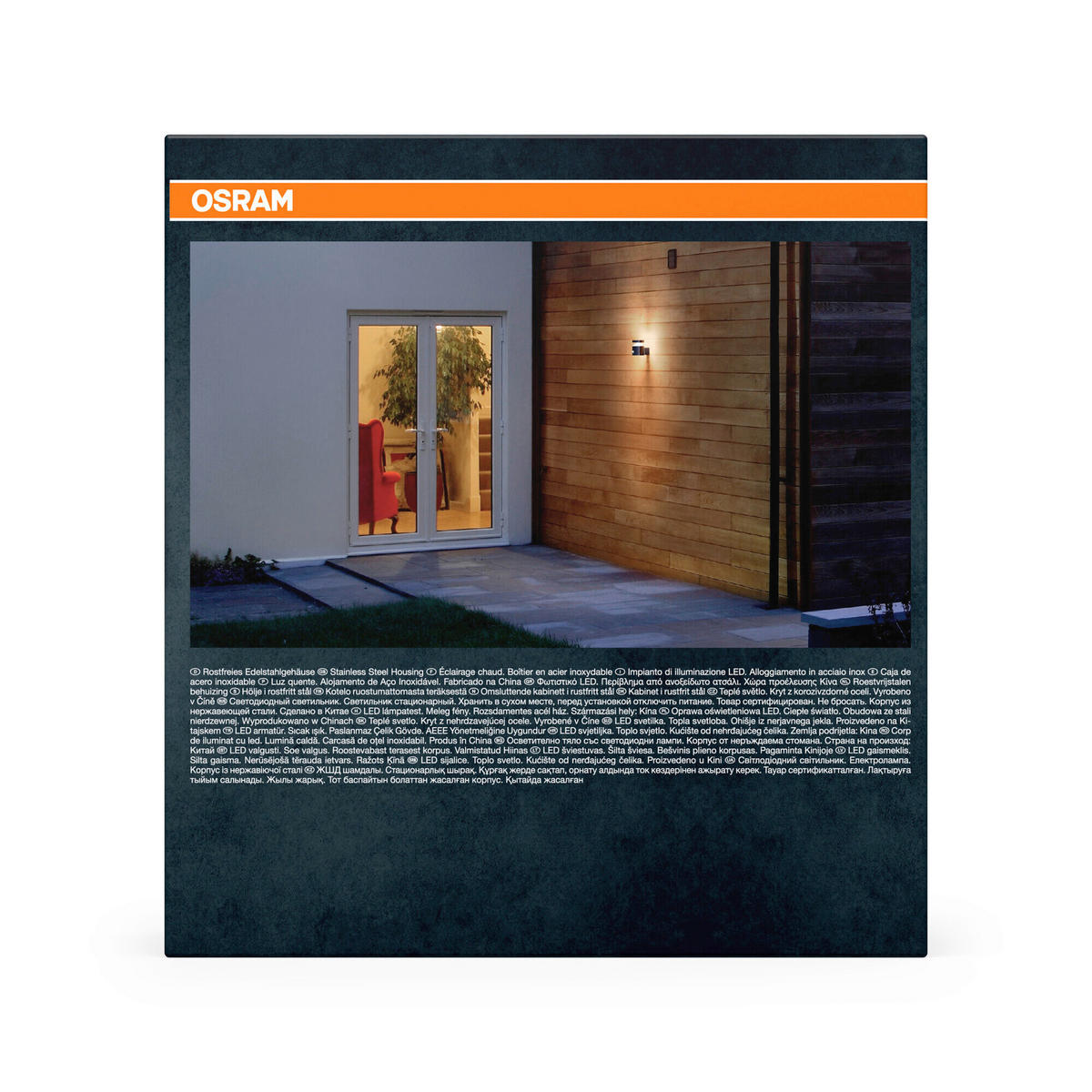 LED-AUßENLEUCHTE 15/10,1/13,7 cm   - Edelstahlfarben, Basics, Kunststoff/Metall (15/10,1/13,7cm) - Osram