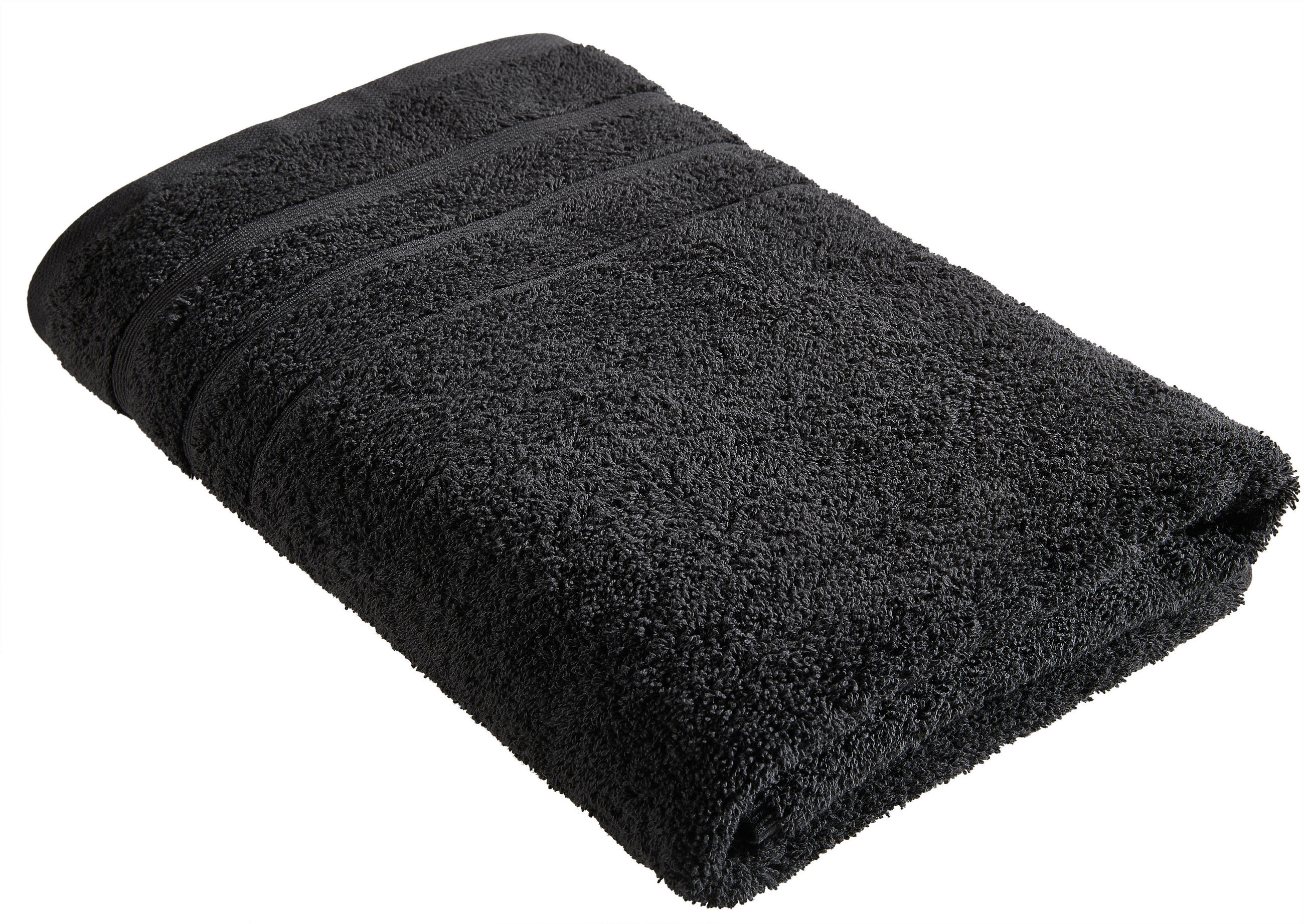 DUSCHTUCH 70/140 cm  - Schwarz, Basics, Textil (70/140cm) - Bio:Vio
