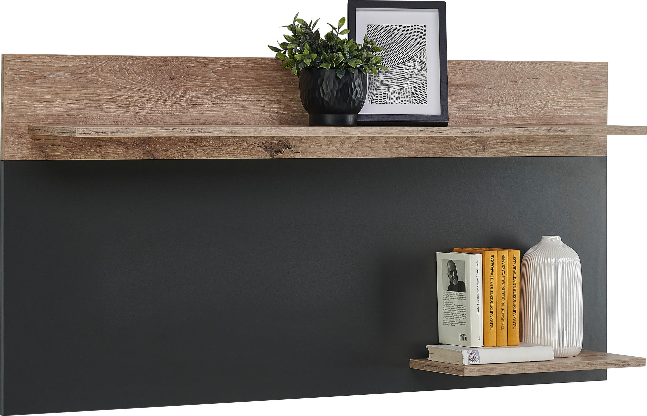 WANDBOARD  140/68/22 cm  - Eichefarben/Grau, Modern, Holzwerkstoff (140/68/22cm) - Hom`in