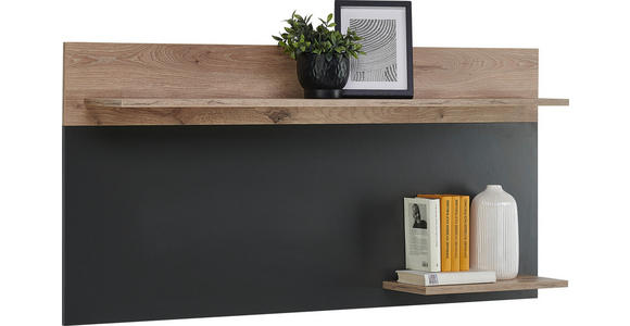 WANDBOARD in 140/68/22 cm Grau, Eichefarben  - Eichefarben/Grau, MODERN, Holzwerkstoff (140/68/22cm) - Hom`in