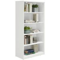 REGAL  72/148/36 cm Weiß  - Schwarz/Weiß, KONVENTIONELL, Holzwerkstoff (72/148/36cm) - Xora