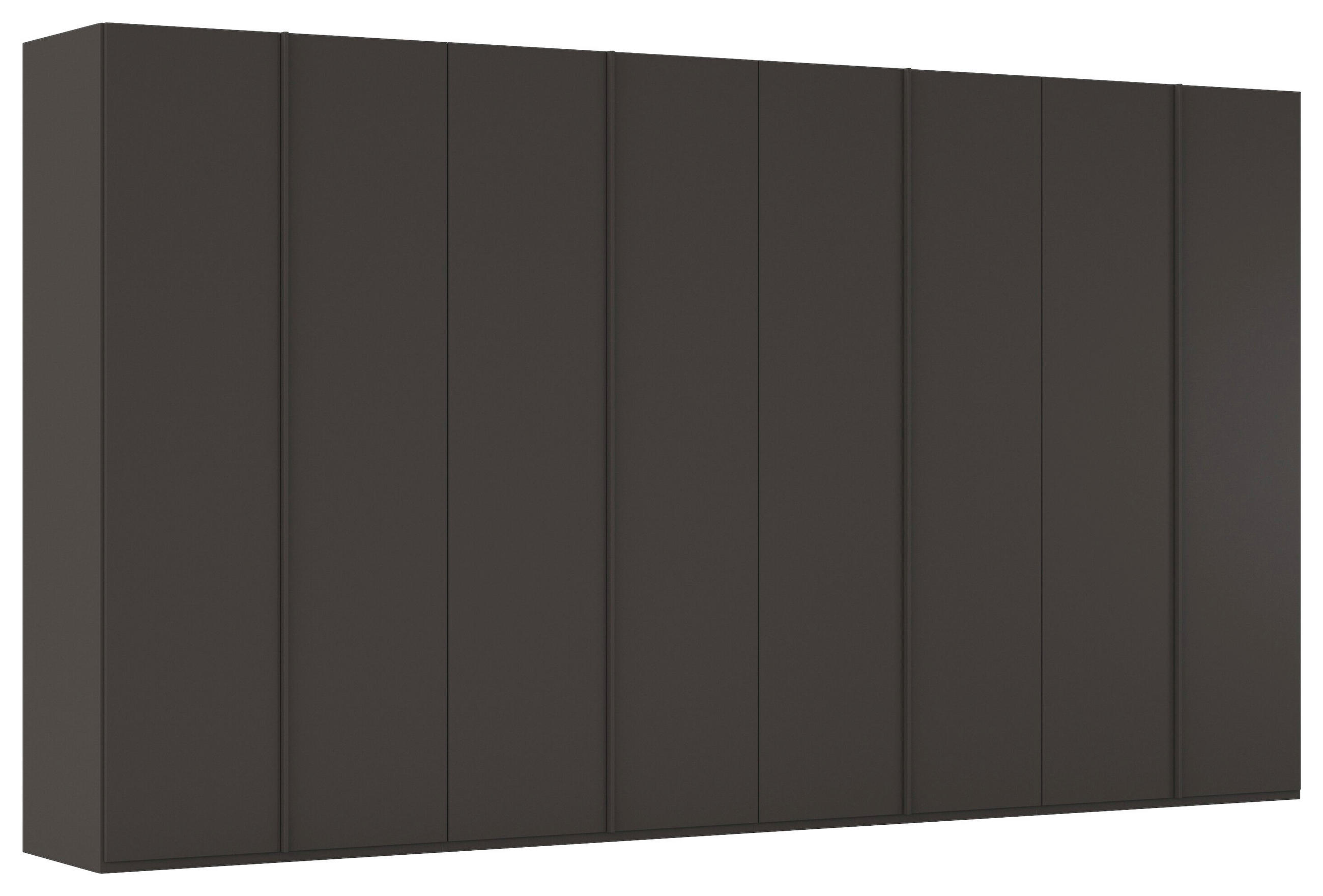 DREHTÜRENSCHRANK 400/223/61 cm,  in Graphitfarben, 8-türig  - Graphitfarben, Basics, Holzwerkstoff/Metall (400/223/61cm) - Novel