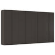 DREHTÜRENSCHRANK 400/223/61 cm,  in Graphitfarben, 8-türig  - Graphitfarben, Basics, Holzwerkstoff/Metall (400/223/61cm) - Novel
