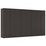 DREHTÜRENSCHRANK 400/223/61 cm,  in Graphitfarben, 8-türig  - Graphitfarben, Basics, Holzwerkstoff/Metall (400/223/61cm) - Novel