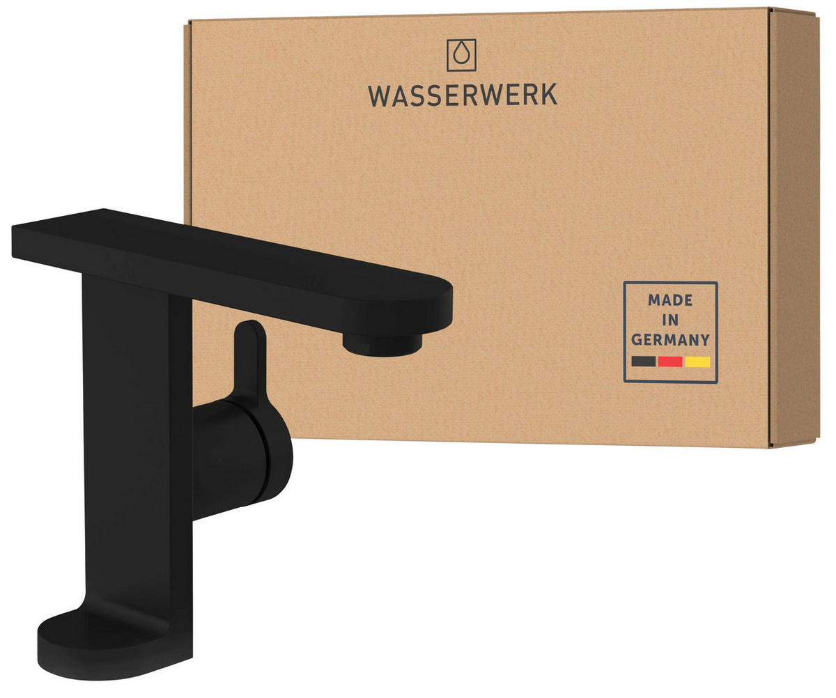 WASCHTISCHARMATUR 4,5/15,0/16,8 cm  - Schwarz, Basics, Metall (4,5/15,0/16,8cm)