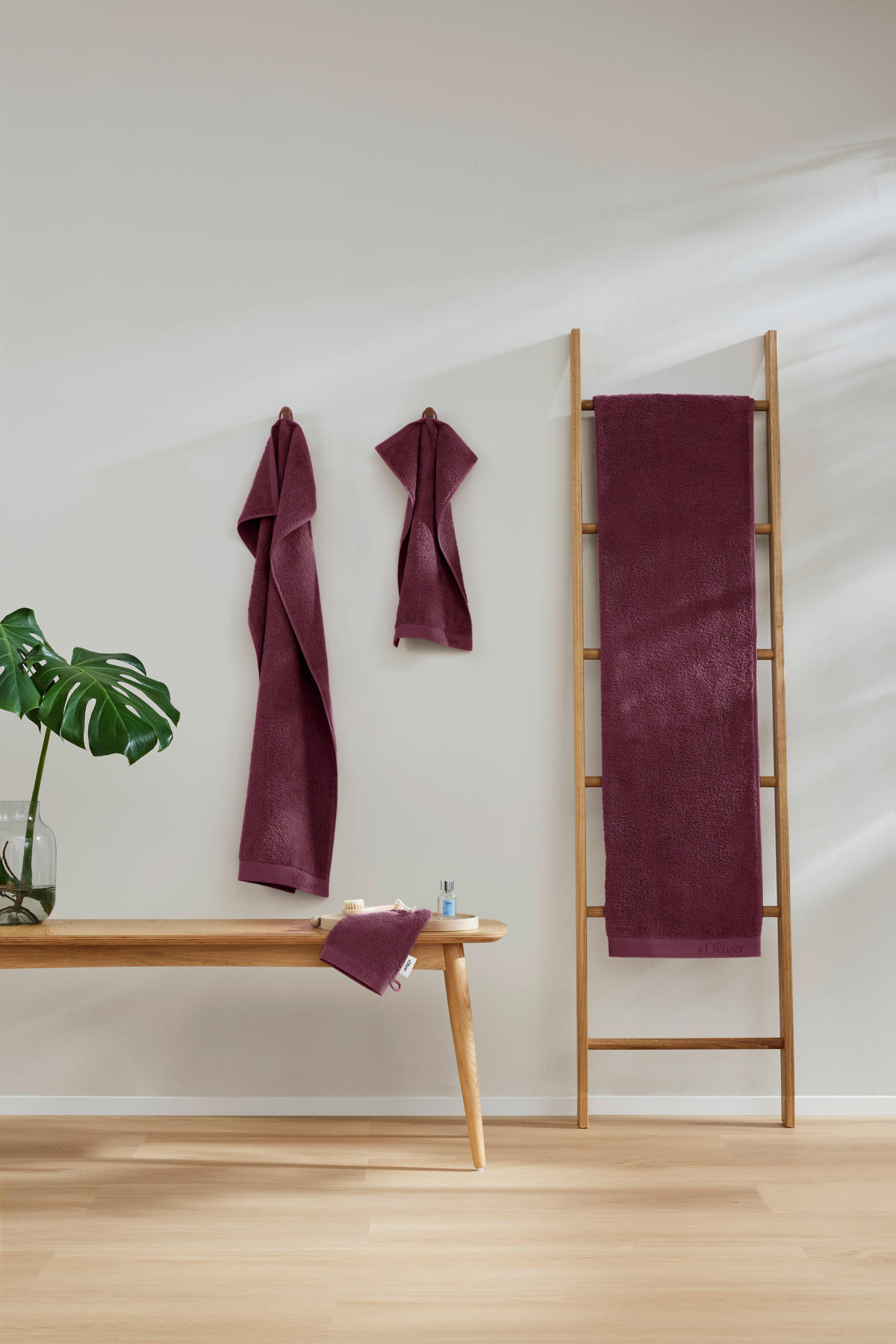HANDTUCH s.Oliver Weinrot  - Weinrot, Trend, Textil (50/100cm) - S. Oliver