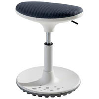 BÜROHOCKER Grau, Weiß  - Weiß/Grau, Design, Kunststoff/Textil (38/48/27,5cm) - Paidi