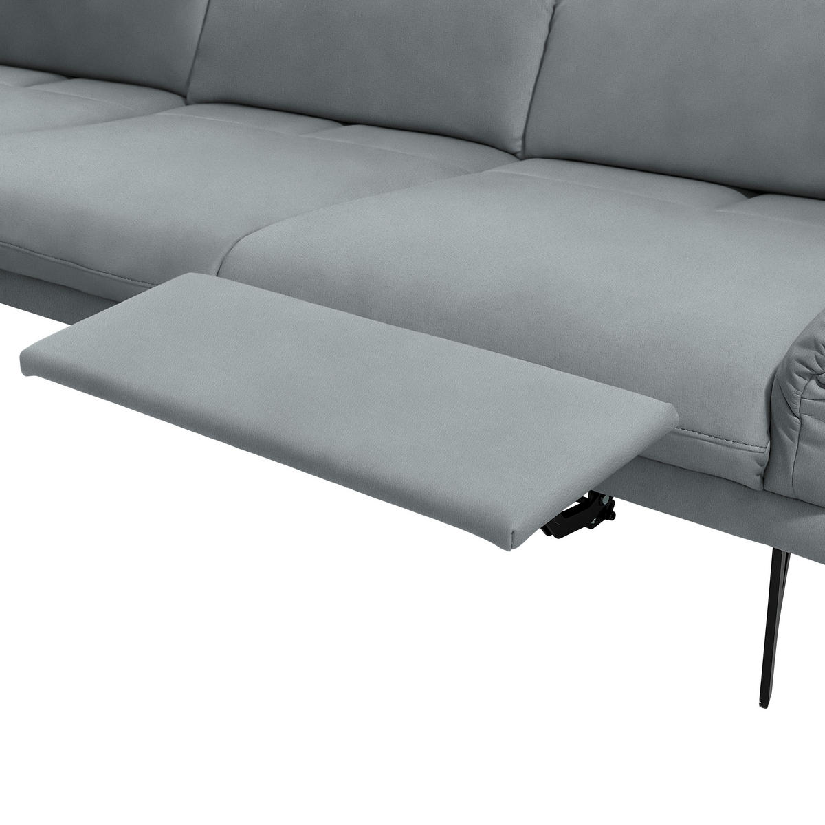 ECKSOFA in Echtleder Hellblau  - Anthrazit/Hellblau, Design, Leder/Metall (173/308cm) - Joop!
