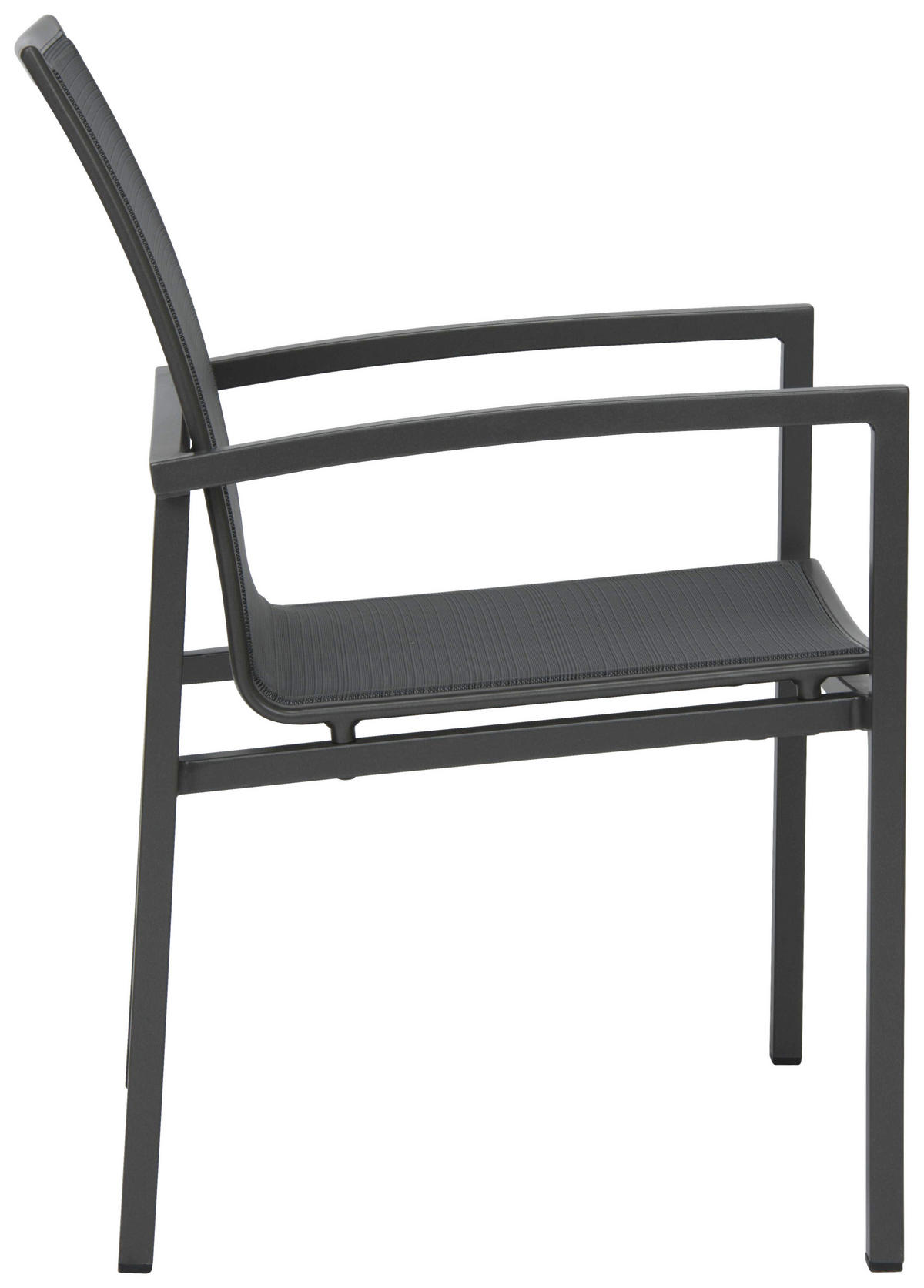 STAPELSESSEL in Metall, Textil Anthrazit, Grau  - Anthrazit/Grau, Design, Textil/Metall (57,5/89/66cm) - Stern