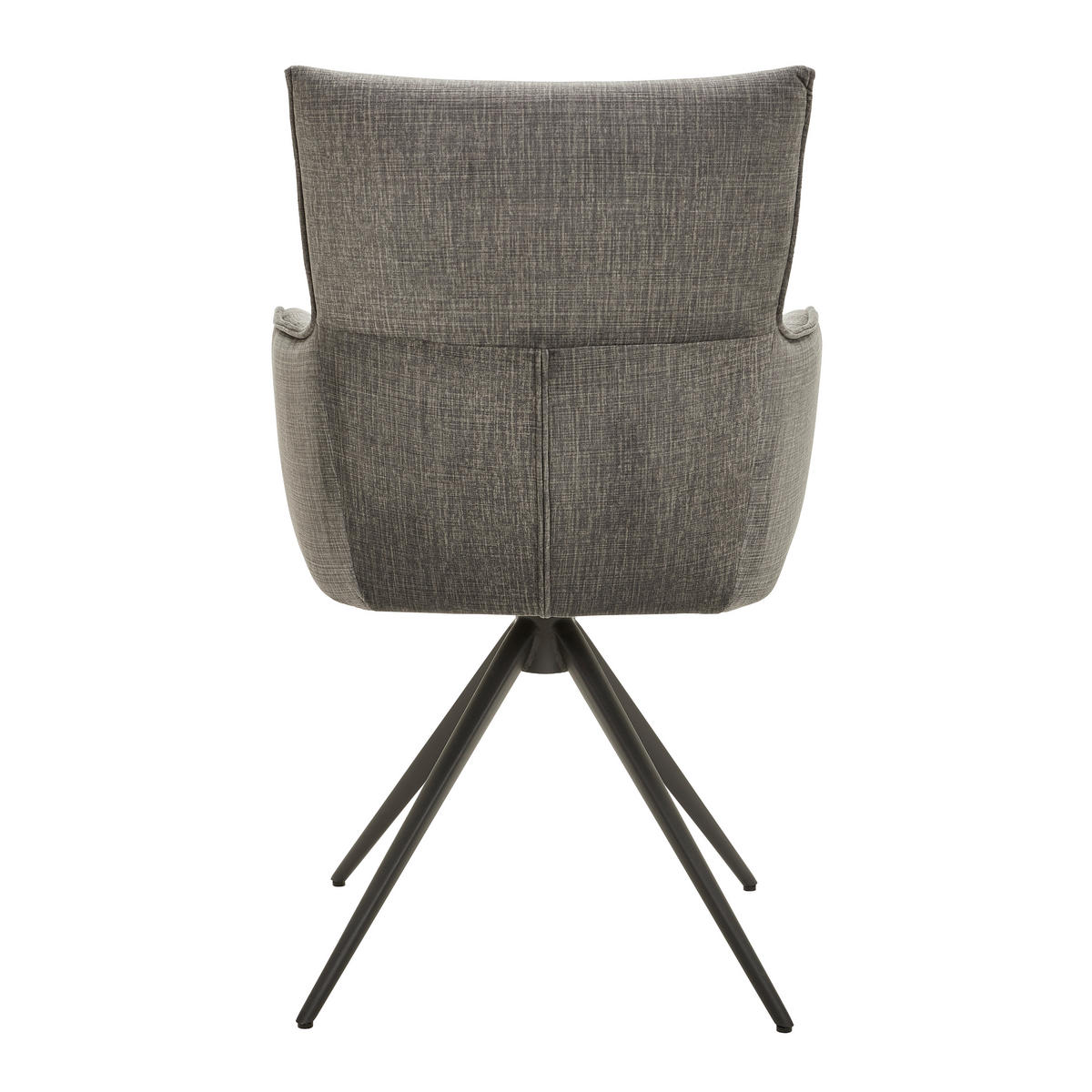 ARMLEHNSTUHL  in Eisen Velours  - Schwarz/Grau, Design, Textil/Metall (58/91/62cm) - Dieter Knoll