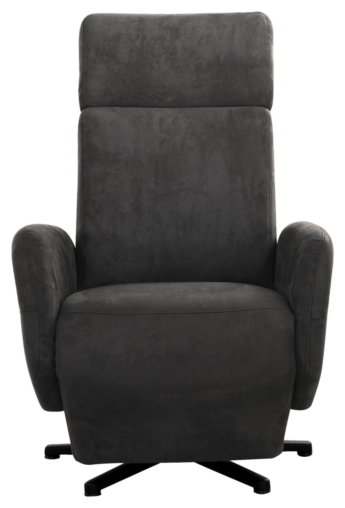 DREHSTUHL  in Mikrofaser Anthrazit  - Anthrazit/Schwarz, Konventionell, Textil/Metall (71/110/82cm) - Sit & More