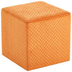 HOCKER in Holz, Textil Orange  - Orange, Trend, Holz/Textil (38/38/38cm) - Xora