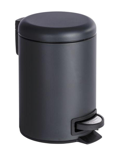 TRETEIMER LEMAN 3 L  - Schwarz, Basics, Kunststoff/Metall (17/25cm) - Wenko