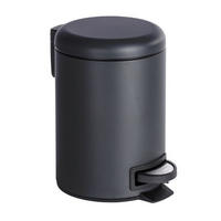 TRETEIMER LEMAN 3 L  - Schwarz, Basics, Kunststoff/Metall (17/25cm) - Wenko