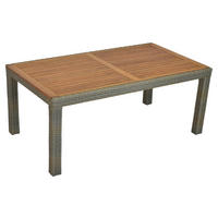 GARTENTISCH 180/100/74 cm Metall, Kunststoff rechteckig  - Beige, MODERN, Holz/Kunststoff (180/100/74cm) - Gardenson