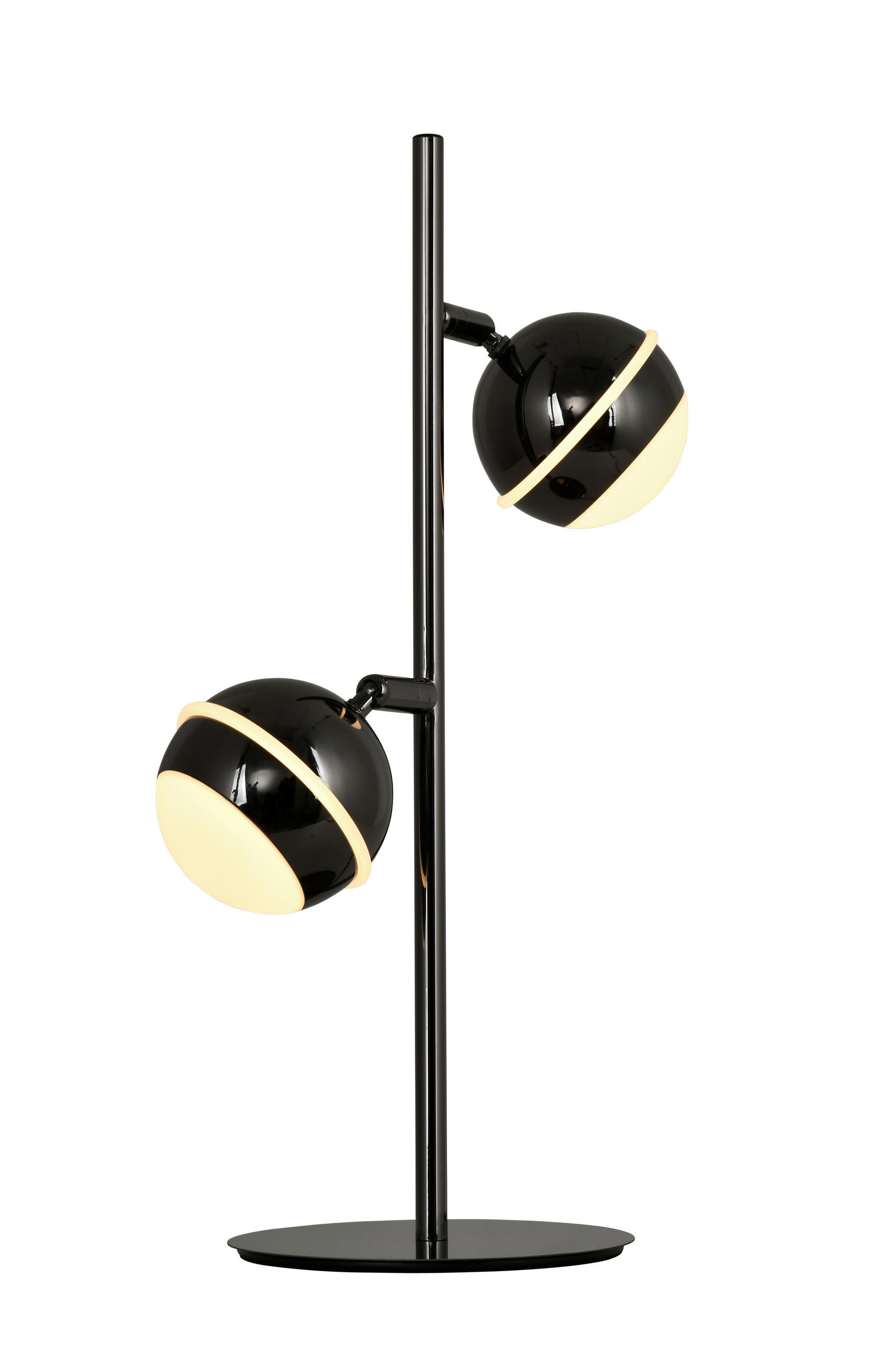 LED-TISCHLEUCHTE Biarritz 24/42/15 cm  - Schwarzchrom, Design, Kunststoff/Metall (24/42/15cm)