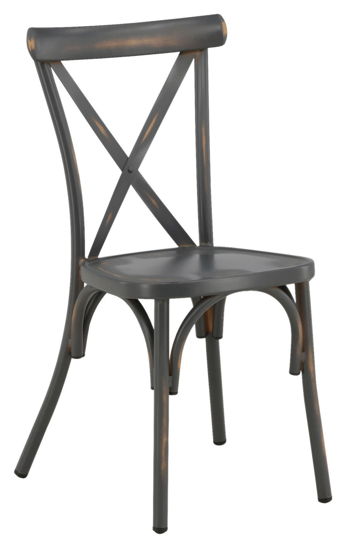 GARTENSTUHL-SET Metall Schwarz  - Schwarz, KONVENTIONELL, Metall (48/88/48cm) - Gardenson