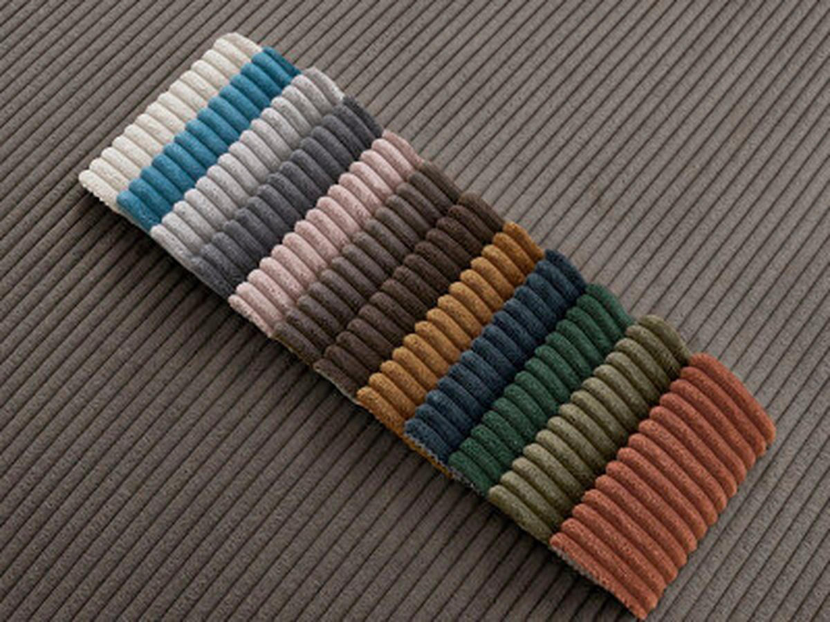HOCKER ATILLA Cord Taupe  - Taupe/Schwarz, MODERN, Kunststoff/Textil (92/44/48cm)
