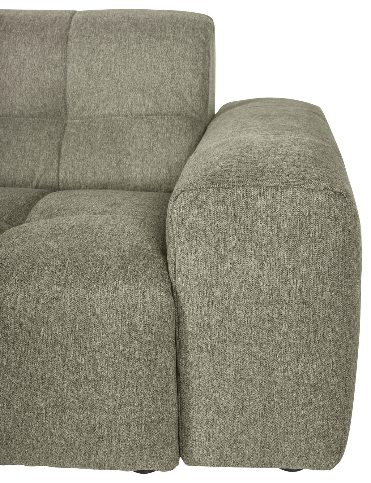 ECKSOFA Salbeigrün Webstoff  - Salbeigrün/Schwarz, KONVENTIONELL, Kunststoff/Textil (295/157cm) - Carryhome