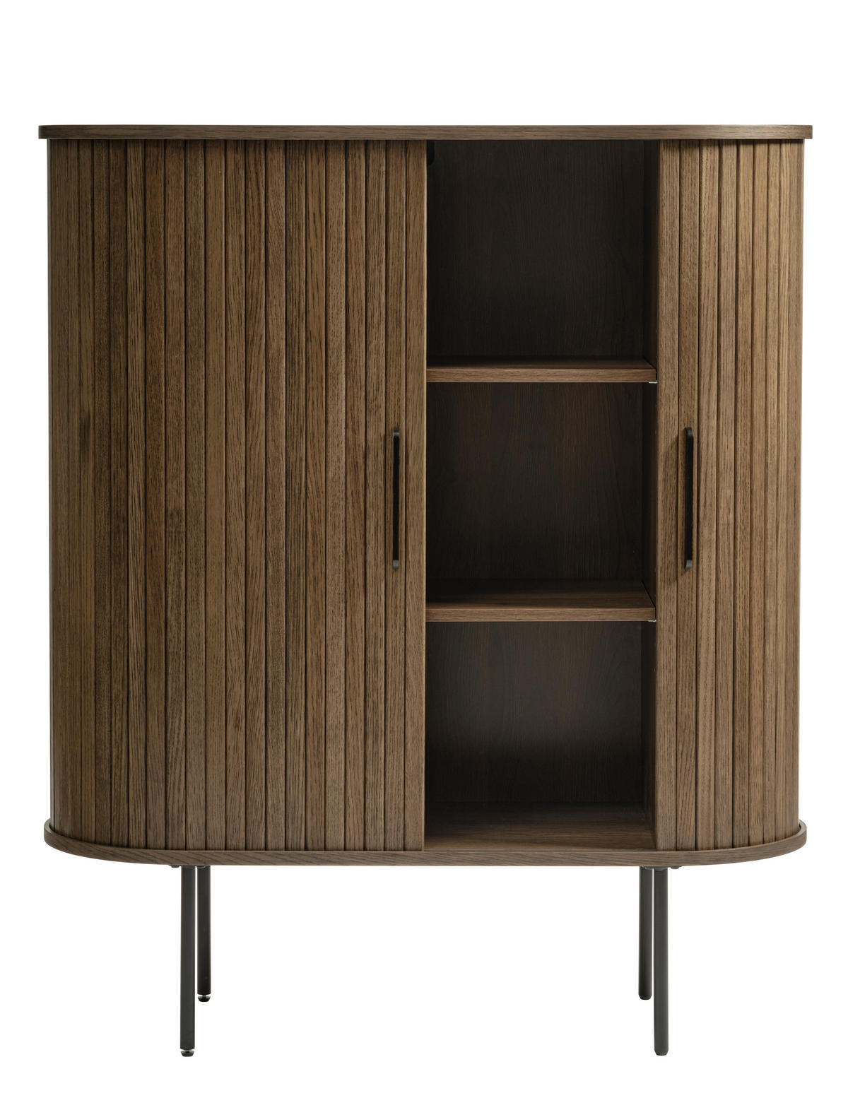 HIGHBOARD  in 100/118/40 cm  - Eiche dunkel/Schwarz, Trend, Holz/Holzwerkstoff (100/118/40cm) - home24