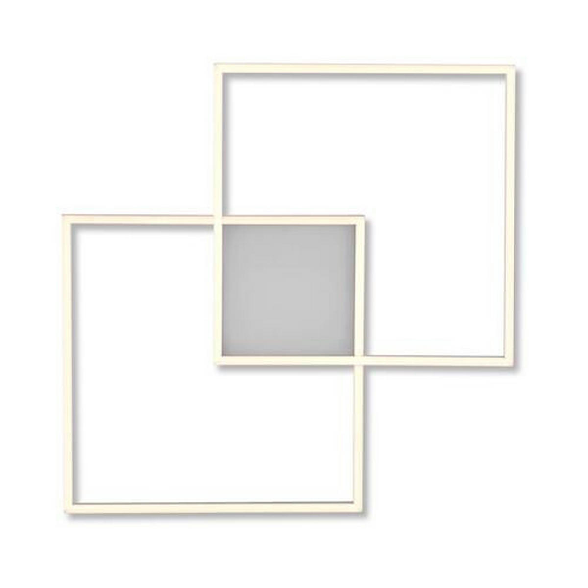 LED-Deckenleuchte 60/60/5,3 cm   - Silberfarben, Design, Kunststoff/Metall (60/60/5,3cm)