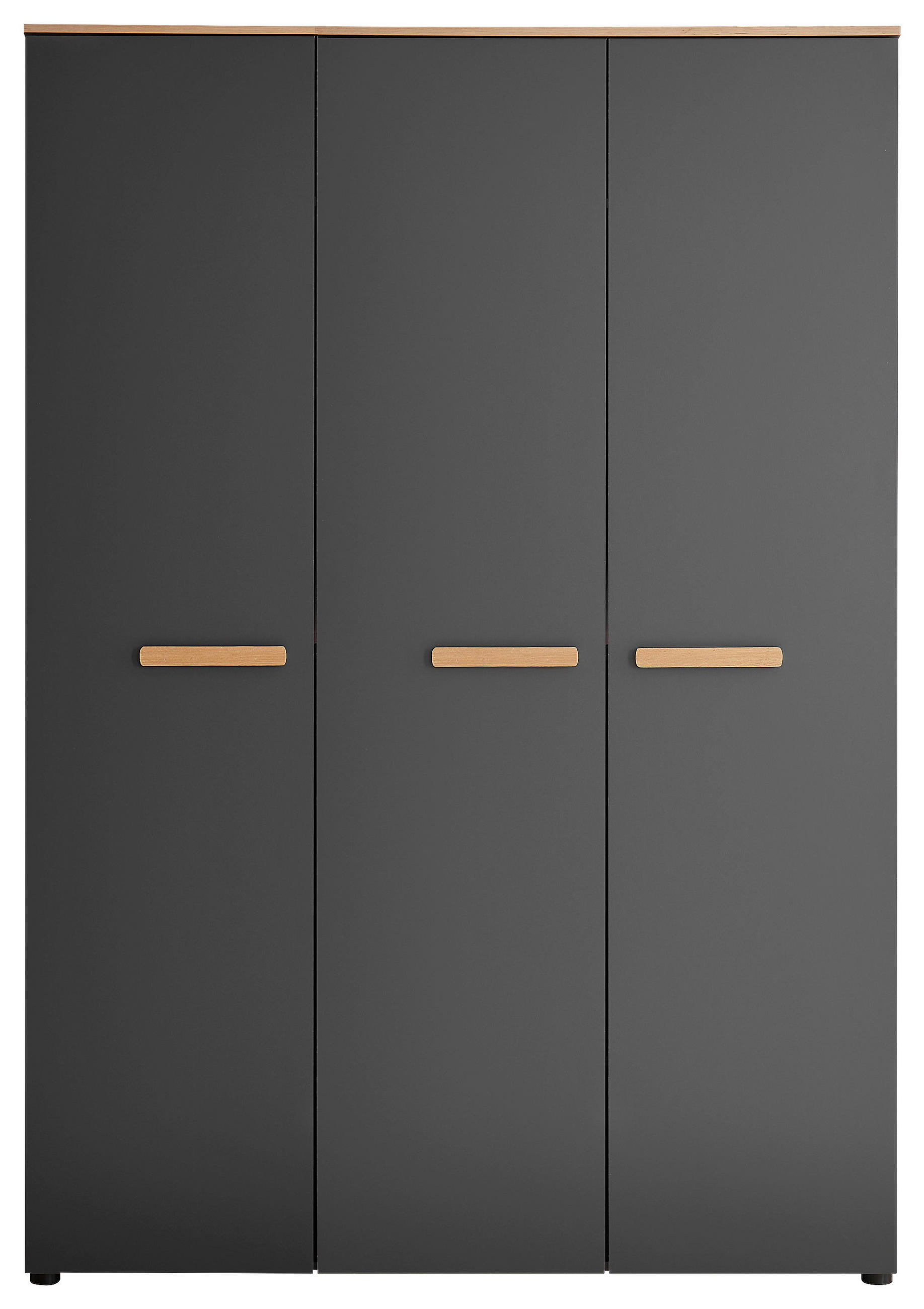 BABYKLEIDERSCHRANK  - Graphitfarben/Eiche Artisan, Basics, Holzwerkstoff/Kunststoff (135/195/60cm) - My Baby Lou