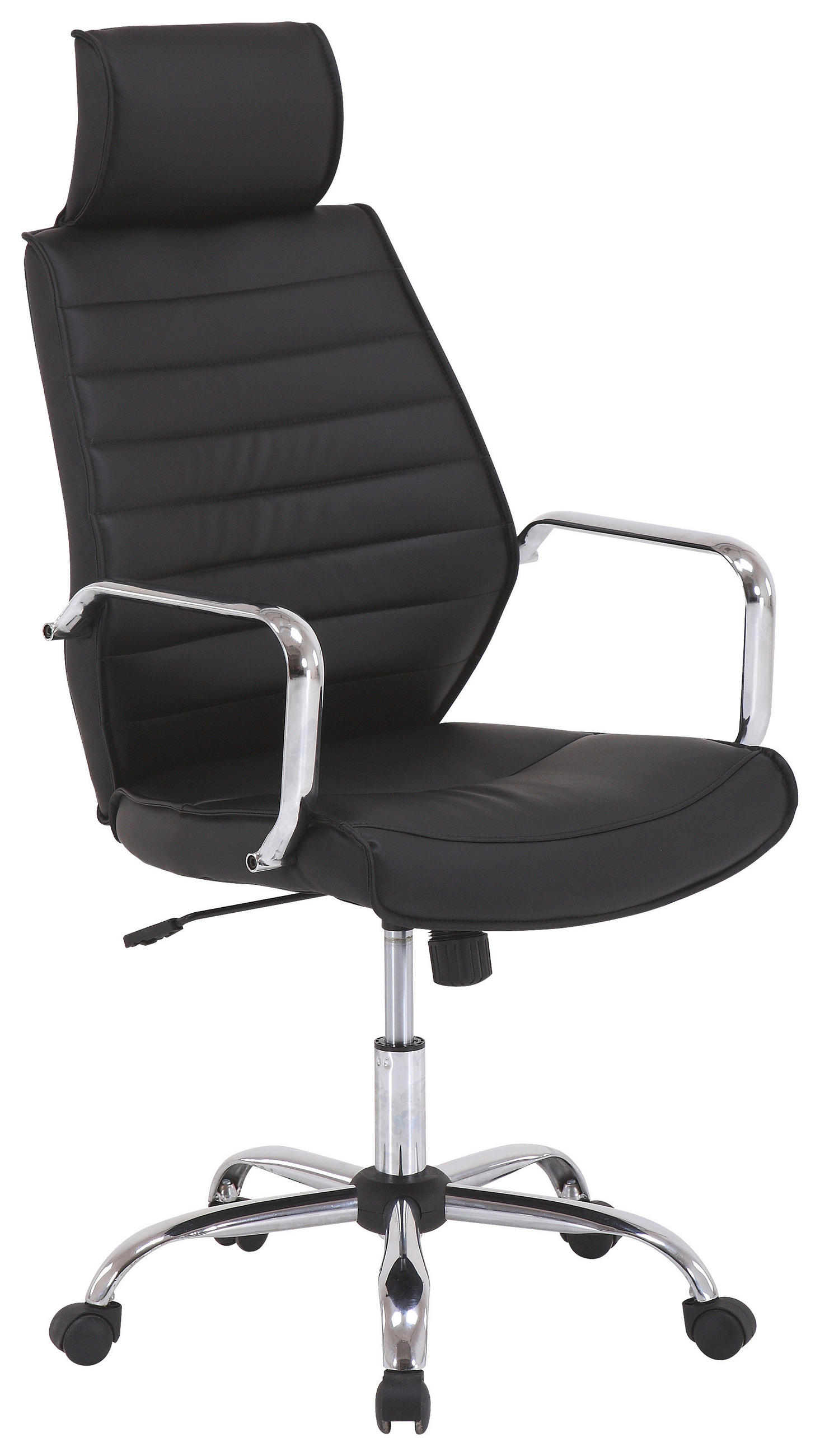 OKRETNA STOLICA  crna   - crna, Dizajnerski, metal/tekstil (60/115-124,5/65cm) - Xora