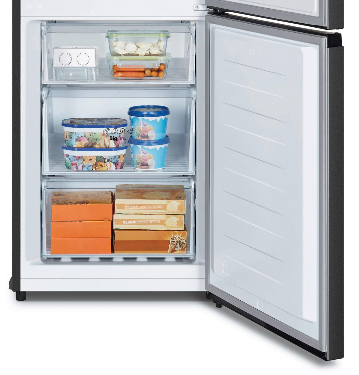 SIDE-BY-SIDE 59,5/201,7/57,9 cm RB440N4ACC  - Edelstahlfarben, Trend, Glas/Kunststoff (59,5/201,7/57,9cm) - Hisense