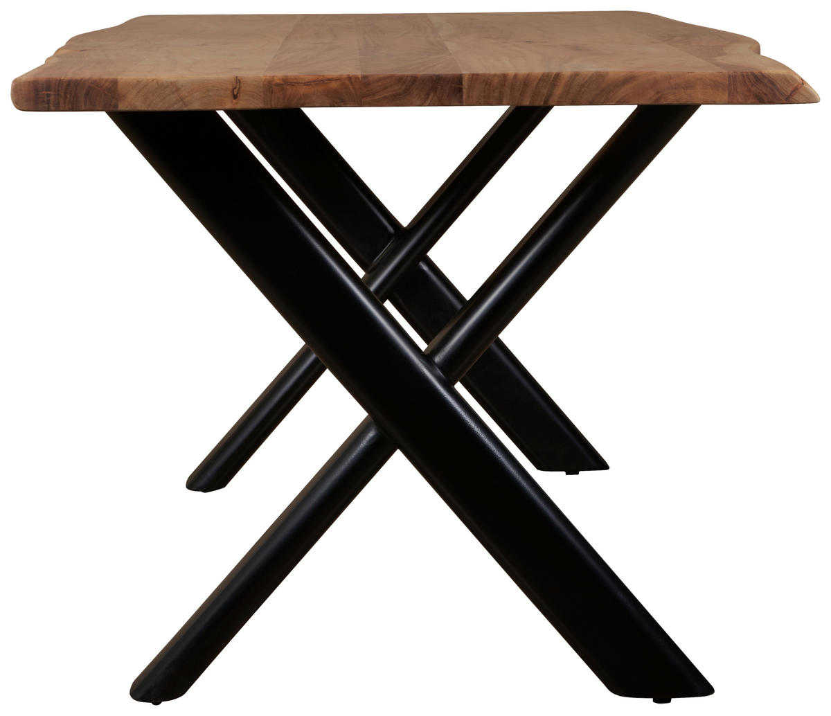 ESSTISCH in Holz 160/90/76 cm   - Schwarz/Naturfarben, MODERN, Holz/Metall (160/90/76cm) - Livetastic