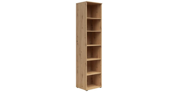 REGAL Eiche Artisan - Anthrazit/Eiche Artisan, MODERN, Holzwerkstoff/Kunststoff (45/195/40cm) - Carryhome