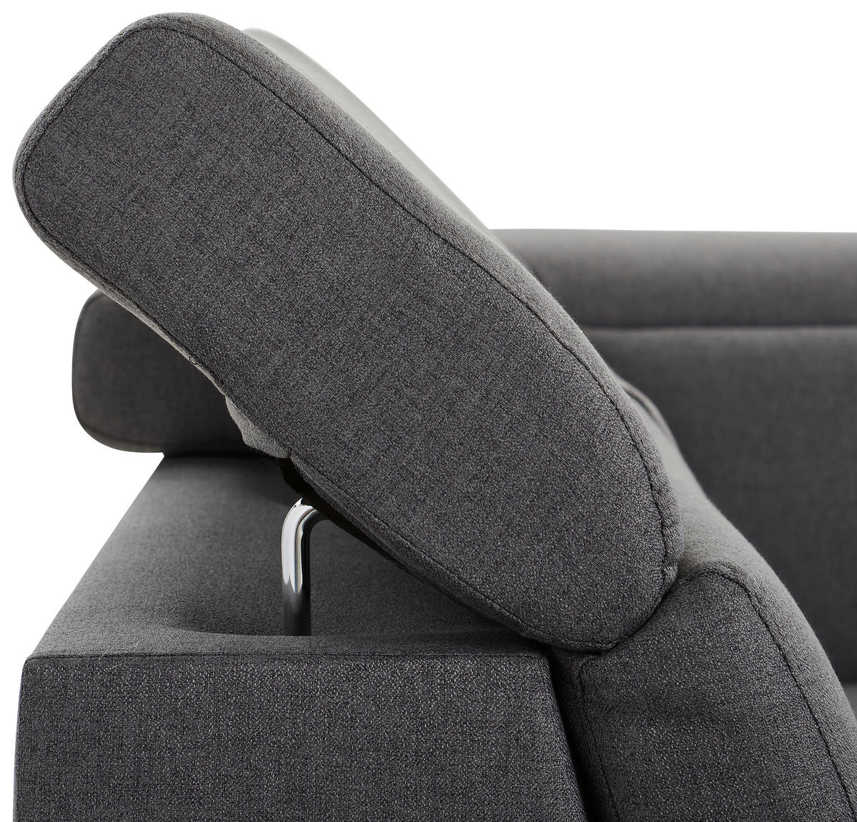 WOHNLANDSCHAFT inkl.Funktionen Grau Webstoff  - Silberfarben/Grau, Design, Textil/Metall (226/320/168cm) - Xora