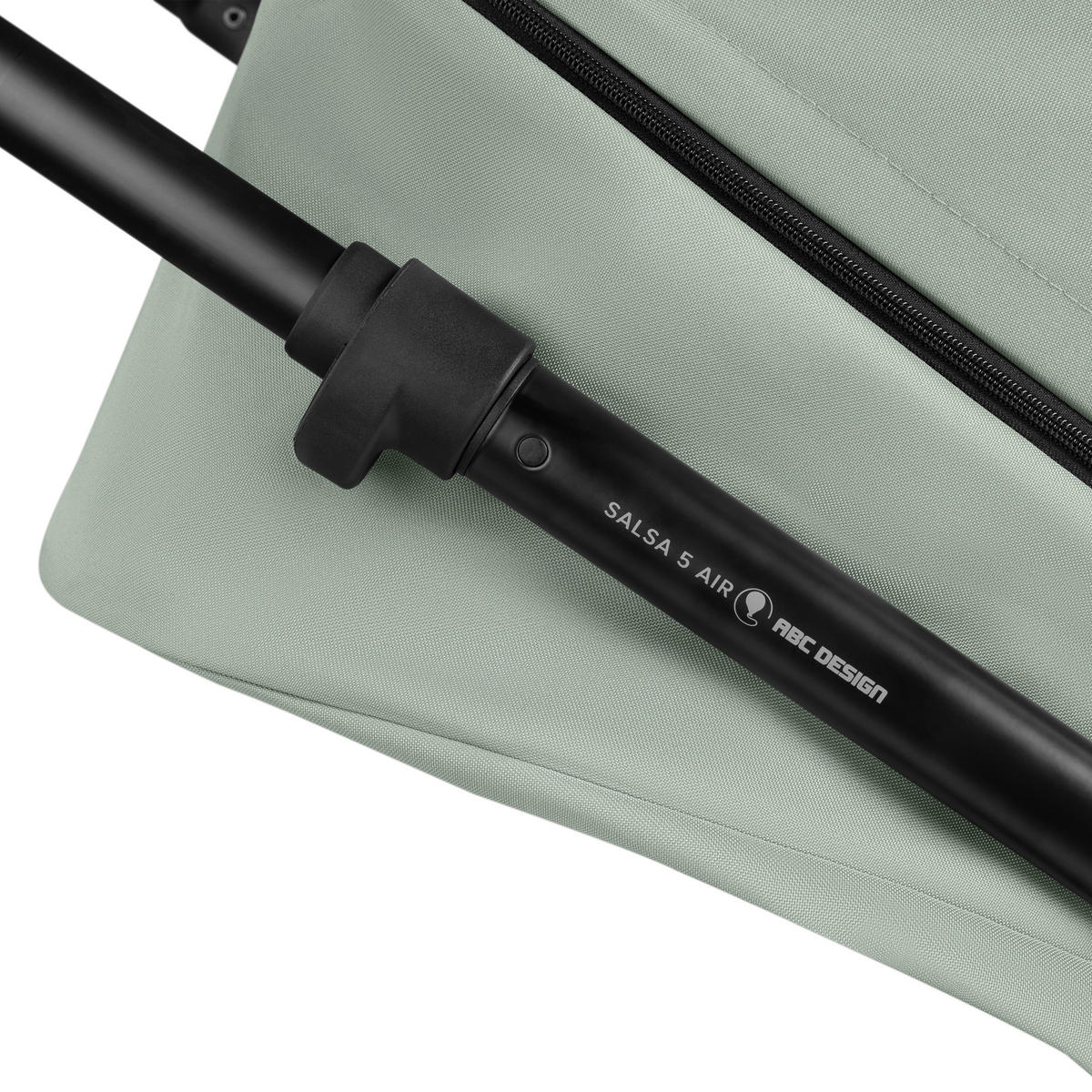 KINDERWAGENSET  Salsa 5 Air Set  Pine  - Pastellgrün/Schwarz, Basics, Textil/Metall (63/118/95,5cm) - ABC Design