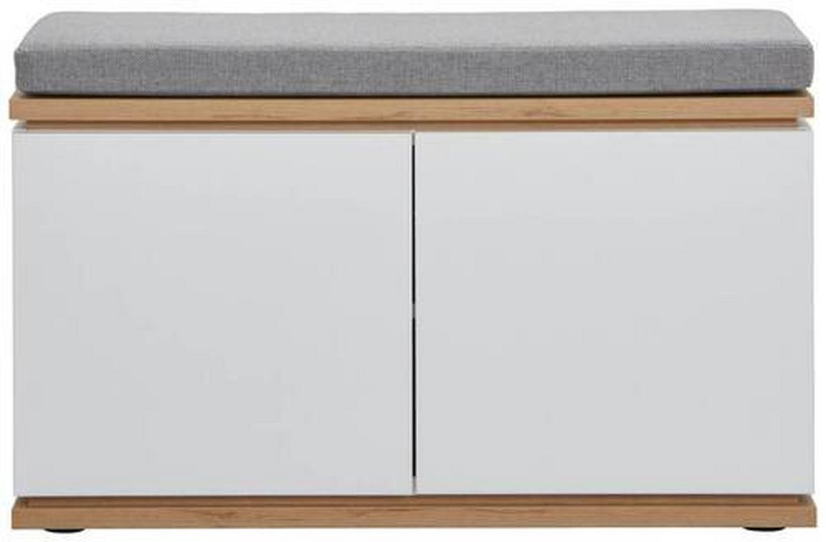 LAVICA DO PREDSIENE, 85/52/38 cm - čierna/biela, Design, kompozitné drevo/textil (85/52/38cm) - Xora