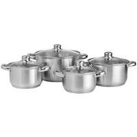 KOCHTOPFSET 8-teilig  - Trend, Glas/Metall (47/27/17cm)