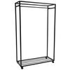 KLEIDERWAGEN in Schwarz 90/150/35 cm   - Schwarz, Basics, Kunststoff/Metall (90/150/35cm)
