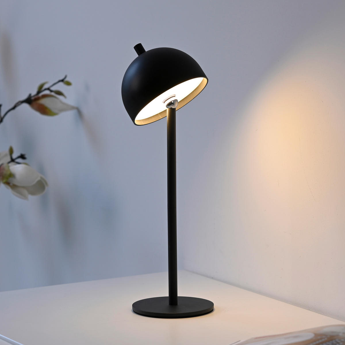 AKKU-TISCHLEUCHTE SW BELLIS 11/11/36 cm   - Schwarz, Design, Kunststoff/Metall (11/11/36cm) - Schöner Wohnen