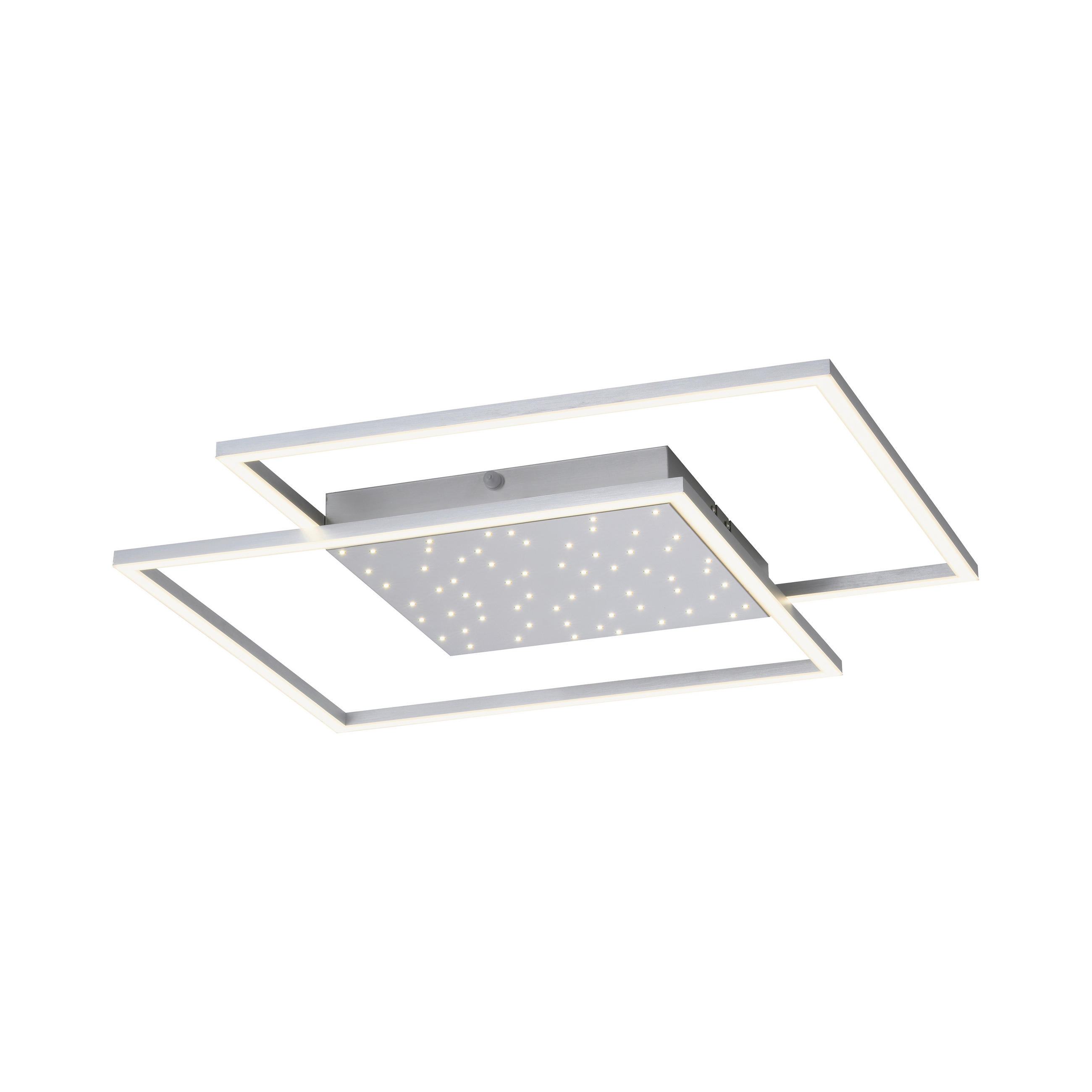 LED-DECKENLEUCHTE Yuki 67/67/5 cm   - Grau, Design, Metall (67/67/5cm) - Paul Neuhaus