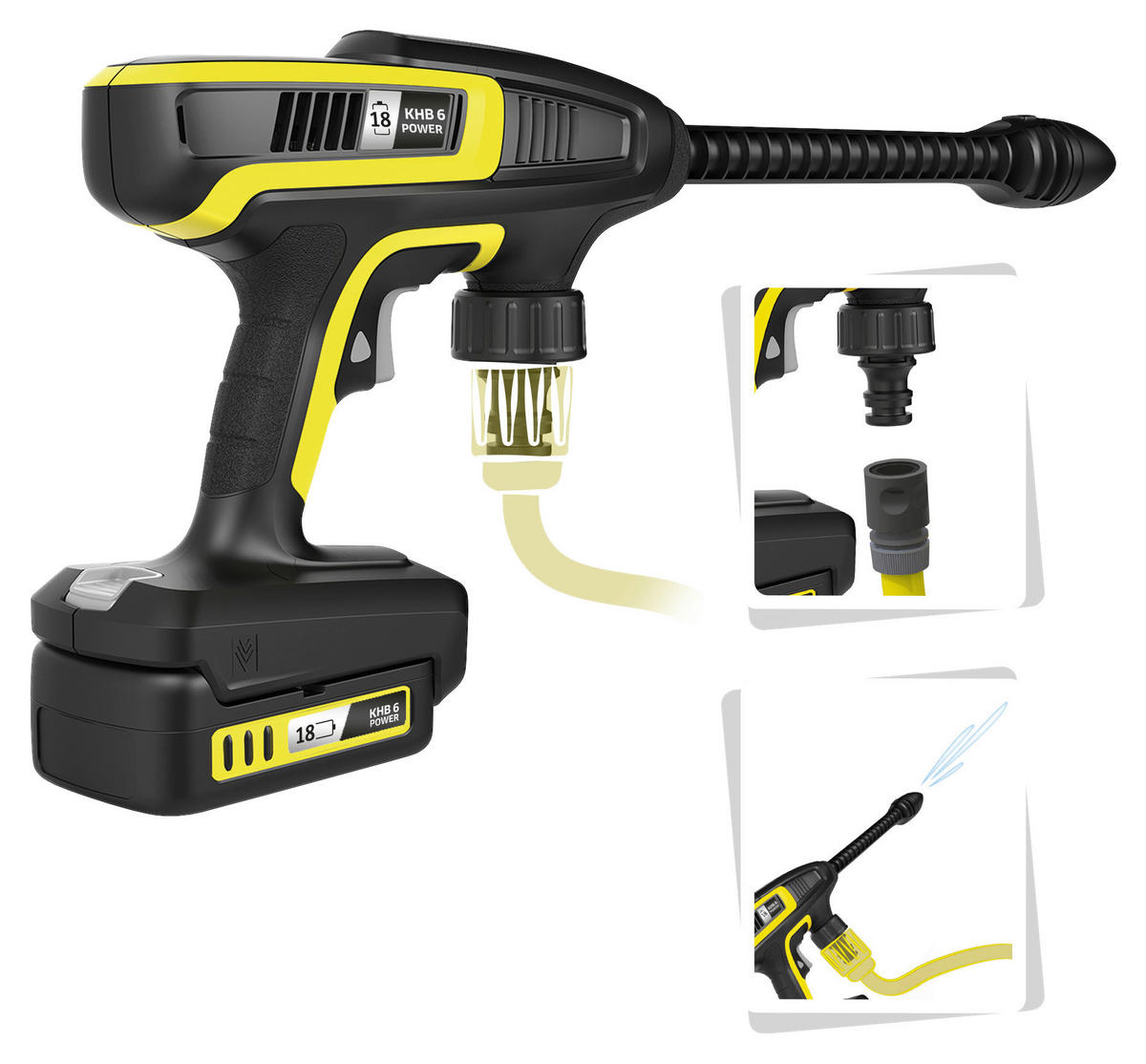 KÄRCHER MITTELDRUCKREINIGER KÄRCHER  - Gelb/Schwarz, Basics, Kunststoff (7/24/17cm) - SMOBY