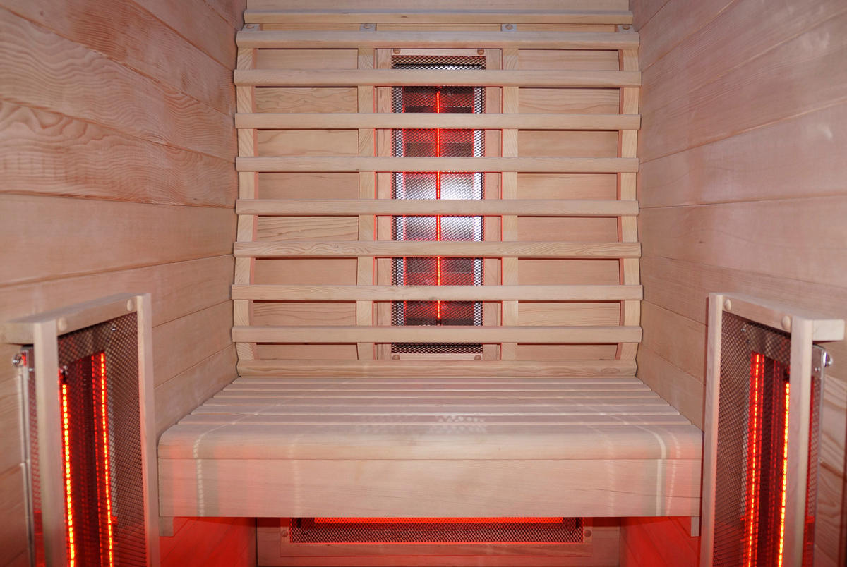 INFRAROTKABINE für 1 Personen RUBY 1  - Naturfarben, Basics, Holz (90,5/195/100cm) - Sanotechnik
