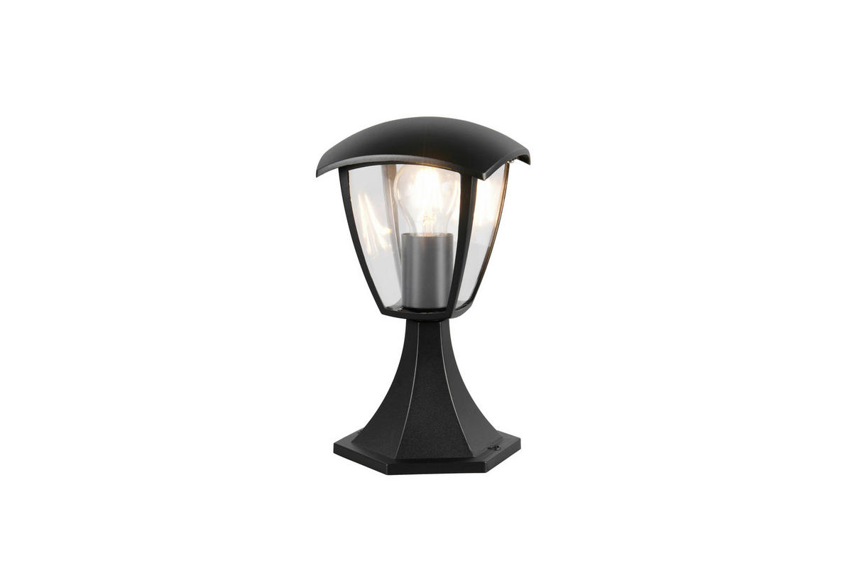 VÄGLAMPA - klar/svart, Klassisk, metall/plast (17/17/30cm) - Trio Leuchten