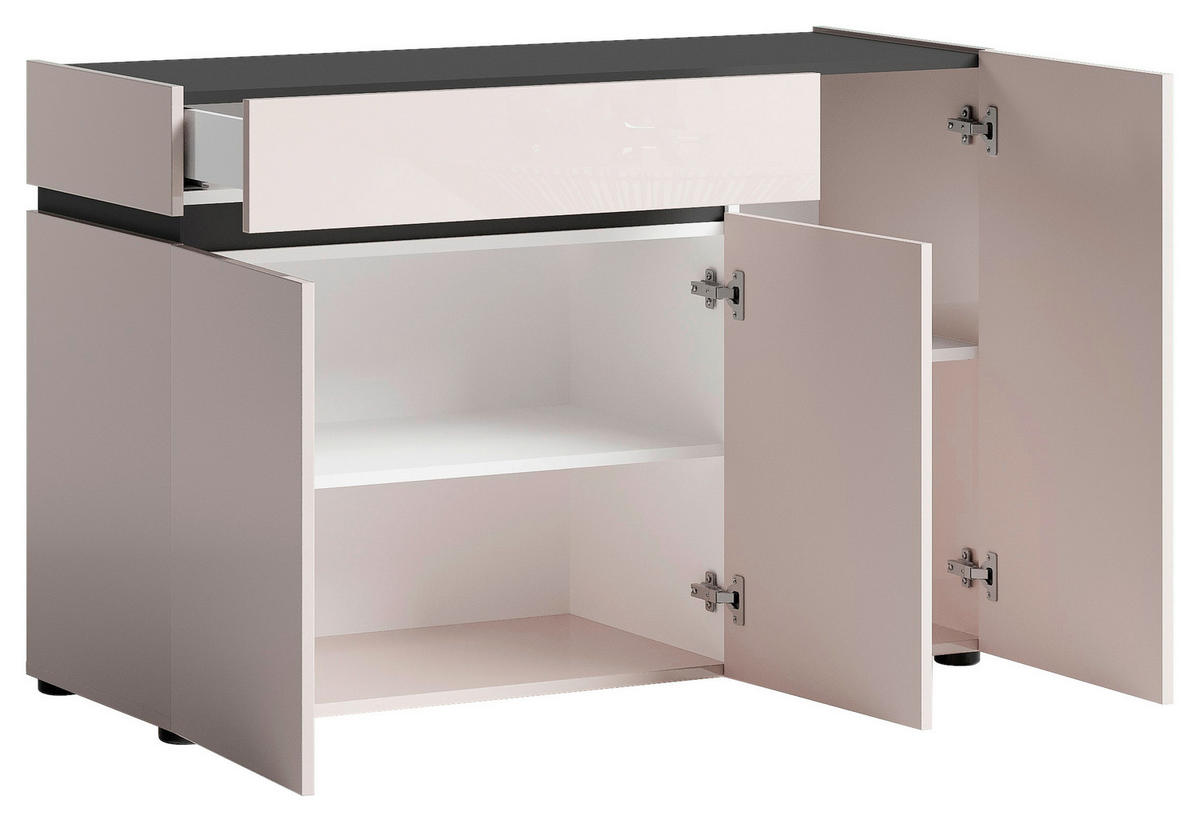 SIDEBOARD  120,2/80,1/42,6 cm 1 Schublade(n)  - Kaschmir/Anthrazit, Design, Holzwerkstoff/Kunststoff (120,2/80,1/42,6cm) - Voleo