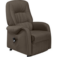 FERNSEHSESSEL  mit Relaxfunktion, Aufstehhilfe Echtleder Dunkelgrau  - Dunkelgrau/Schwarz, KONVENTIONELL, Leder (78/107/93cm) - Himolla