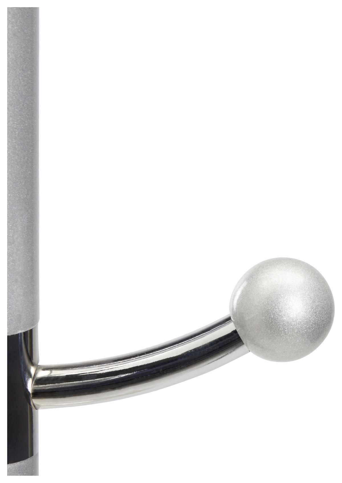 STANDER HAINE in argintiu, alb 37/170/37 cm   - argintiu/alb, Design, metal/piatră (37/170/37cm) - Carryhome